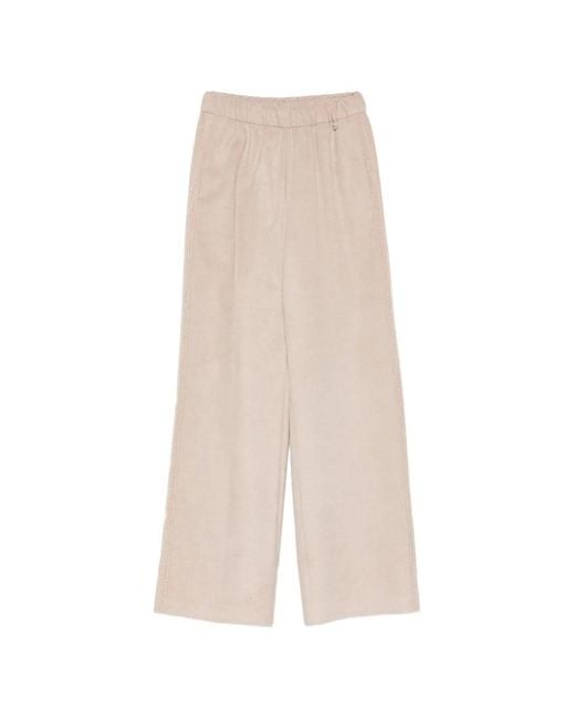 Herno White Elasticated-Waist Trousers