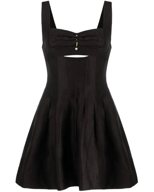 Aje. Black Divinity Pearl-pin Mini Dress