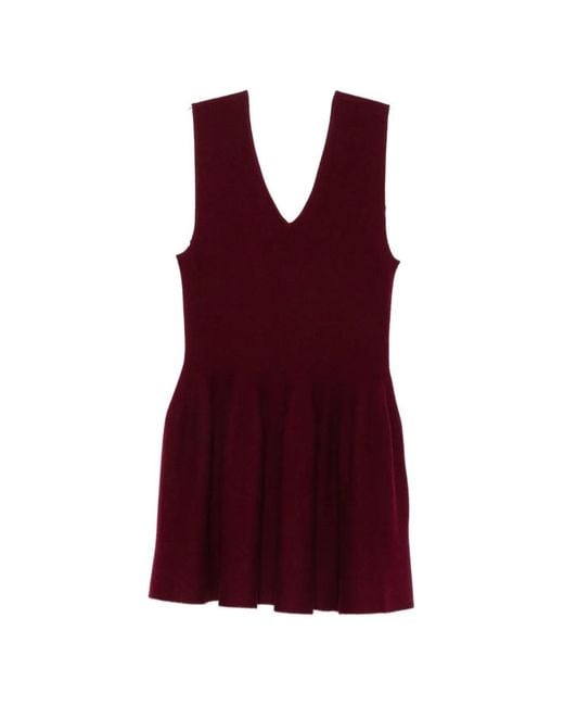 Lisa Yang Red Knit Mini Dress