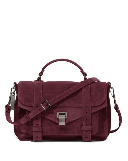 Proenza Schouler Medium Ps1 Suede Bag in Purple Lyst UK