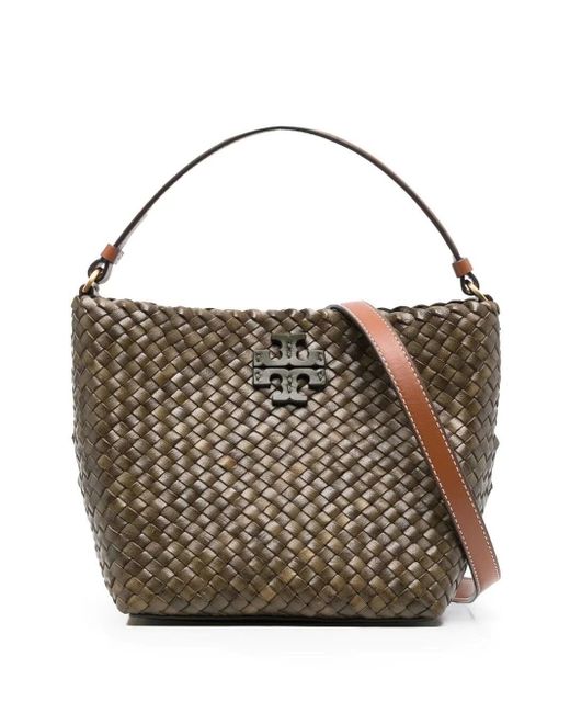 Tory Burch Green Mcgraw Dragon Woven Small Bag