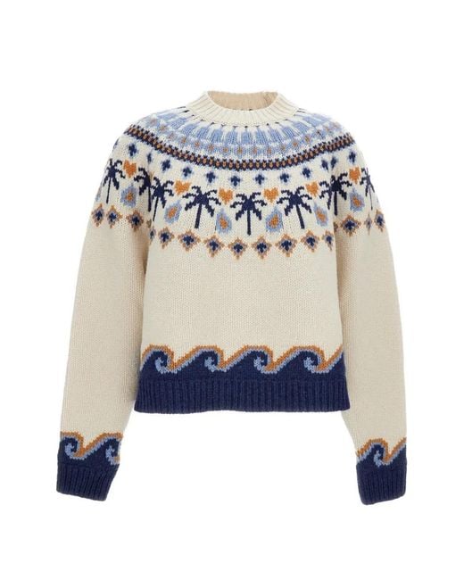Alanui Blue Sweet Winter Sweater