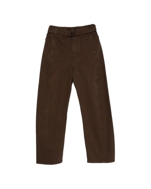 Lemaire White Twisted Belted Pants