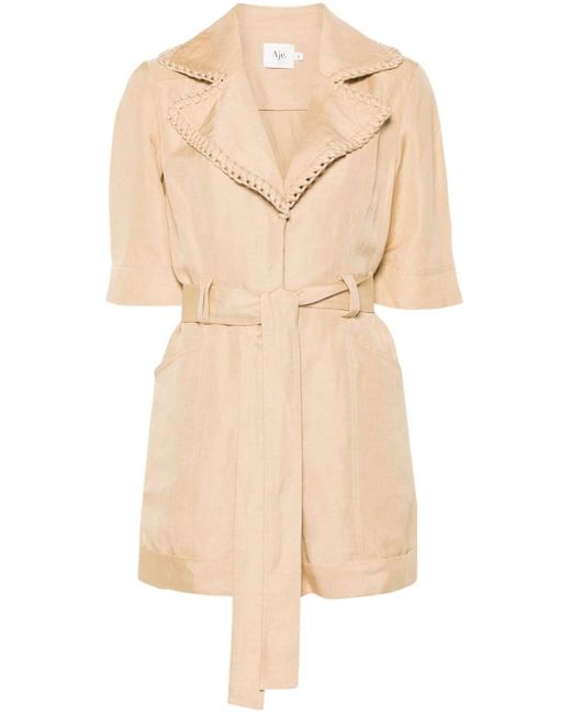 Aje. Natural Tactile Whipstitch Playsuit