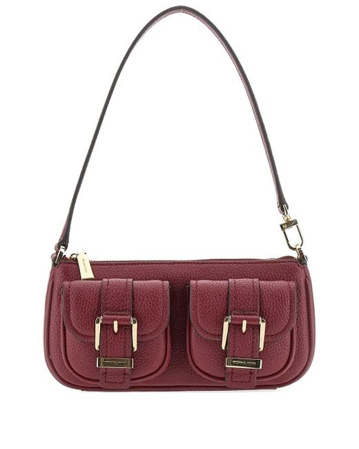 Michael Kors Purple Mall Zoe Buckle-Detail Shoulder Bag