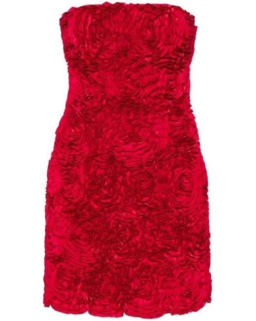 Aje. Red Gazer Rosette Mini Dress