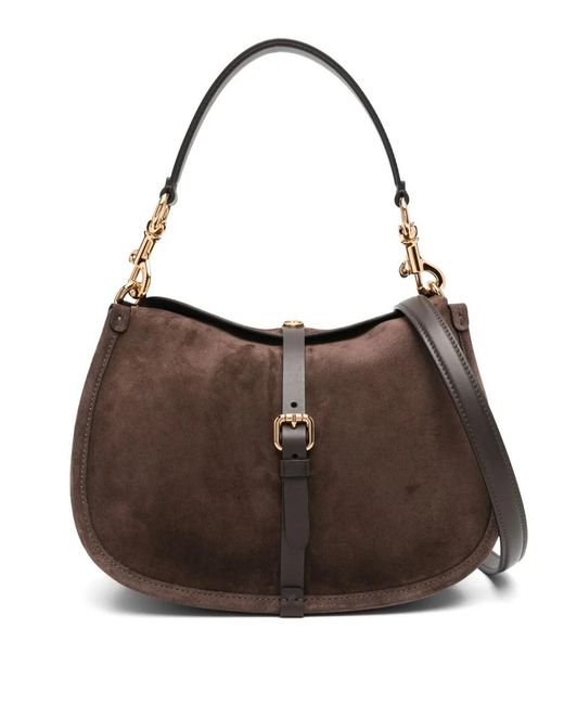 Etro Brown Suede Shoulder Bag