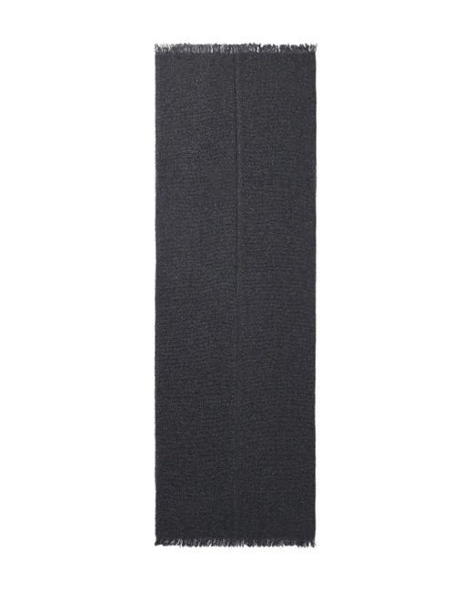 Peserico Gray Metallic-Flecked Fringed Scarf