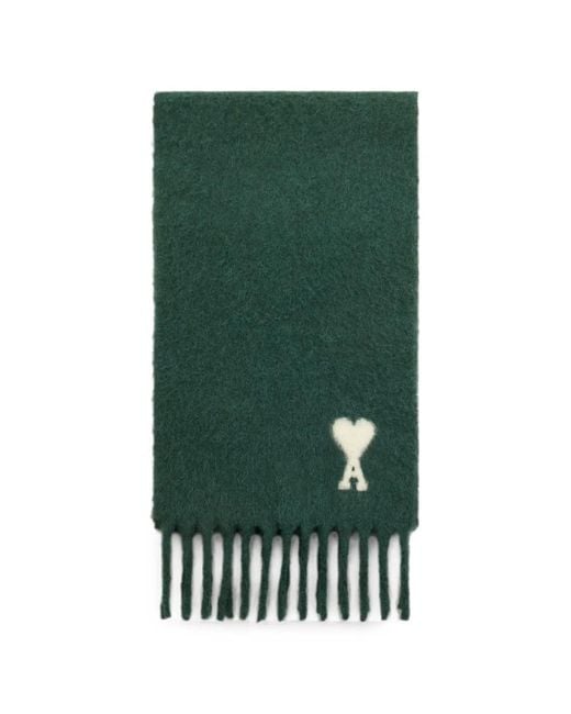 AMI Green Adc Alpaca Scarf