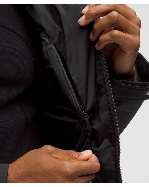 lululemon athletica Black Taffeta Removable-Hood Collared Jacket for men