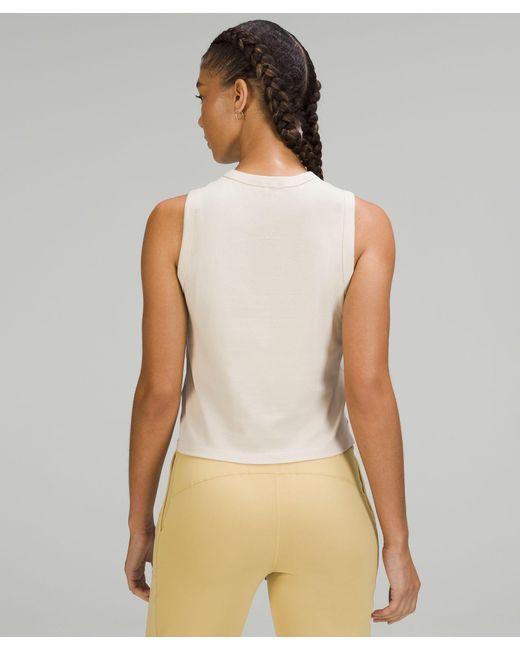 lululemon athletica Classic-fit Cotton-blend Tank Top in Natural | Lyst