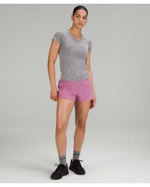 lululemon athletica Hotty Hot High-rise Lined Short 2.5" in Pink | Lyst UK