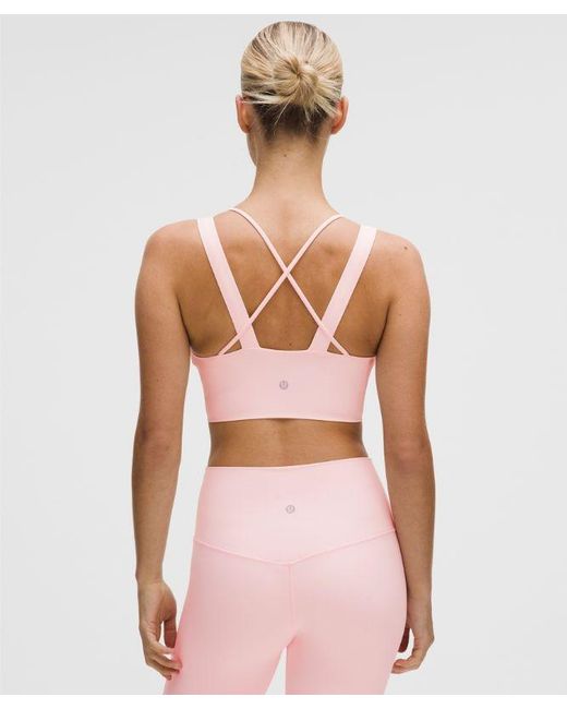 lululemon athletica Pink Like A Cloud Longline Bra