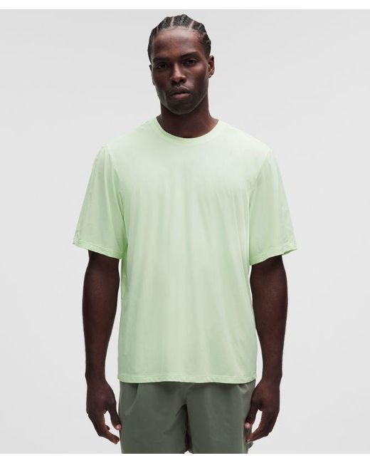lululemon athletica Green Brushed Yoga Crewneck T-Shirt for men