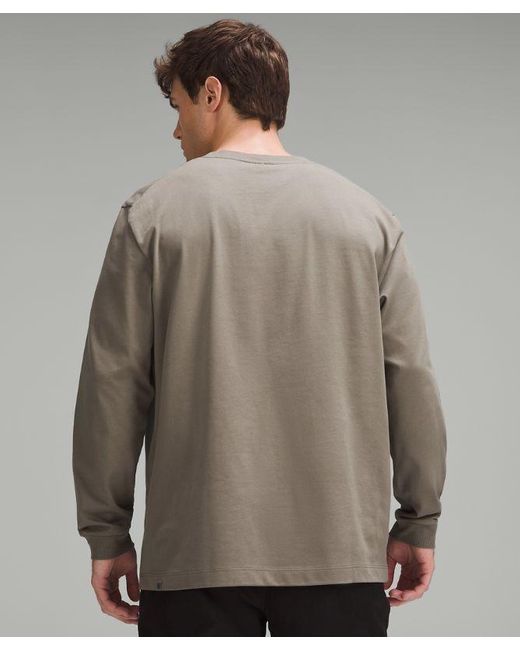lululemon athletica Gray – Heavyweight Jersey Long-Sleeve Shirt – – for men