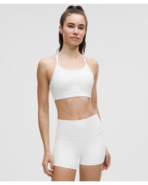 lululemon athletica White – Flow Y Mid-Support Sports Bra B/C Cup – – Size 14