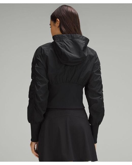 lululemon athletica Ruched Ribbed-waist Jacket - Color Black - Size L