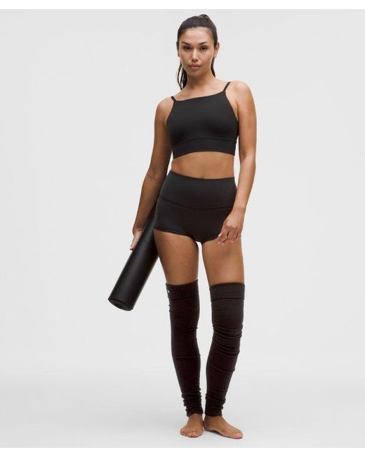 lululemon athletica Black – Focuser High-Neck Sports Bra Light Support, A/B Cup – – Size Large