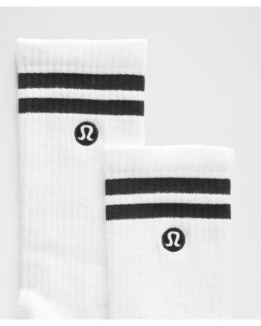 lululemon athletica White Daily Essential Crew Socks