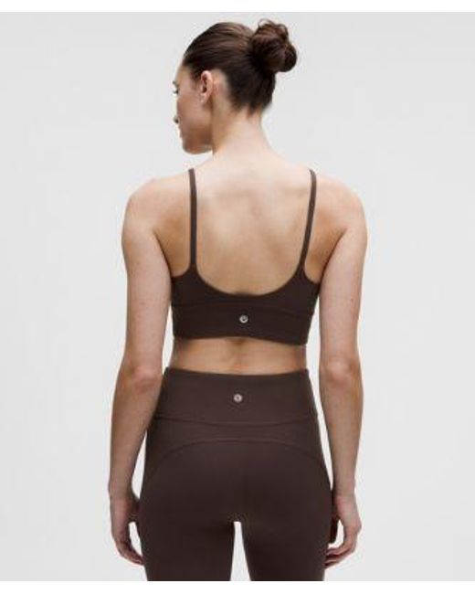 lululemon athletica Brown – Focuser High-Neck Sports Bra Light Support, A/B Cup – –