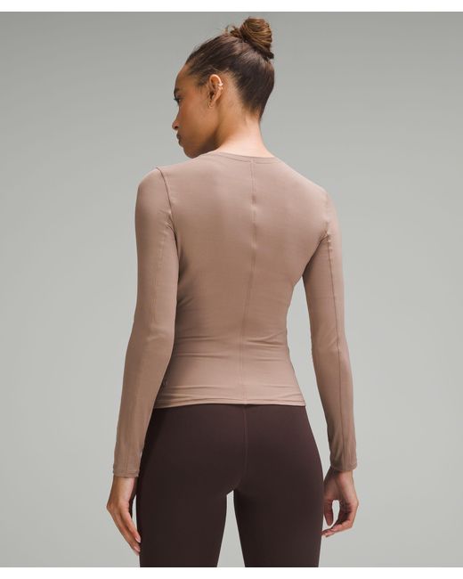 lululemon athletica Gray Light Smoothcover Wrap-front Long-sleeve Shirt