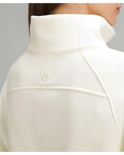 lululemon athletica Natural – Scuba Oversized Funnel-Neck Half Zip Sweatshirt – /Pastel – Size 6