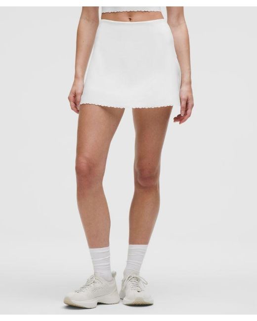 lululemon athletica White Scallop-Hem High-Rise Tennis Skirt