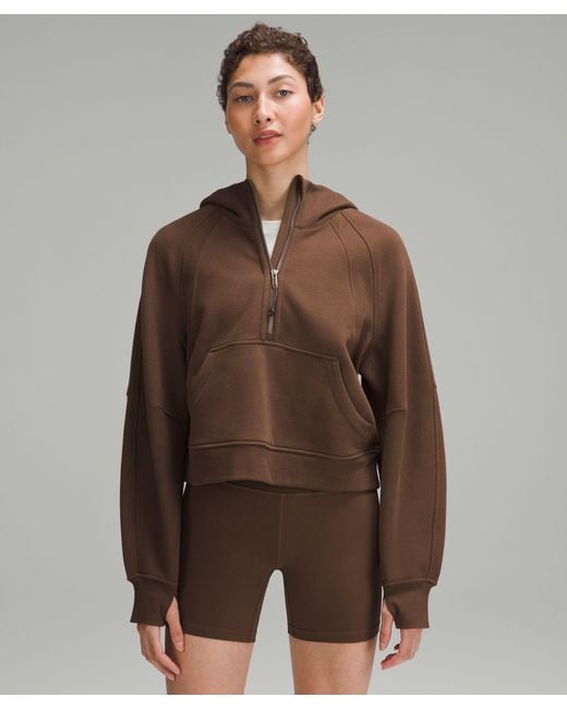 lululemon athletica Scuba Oversized Half-zip Hoodie - Color Brown - Size Xs/ s