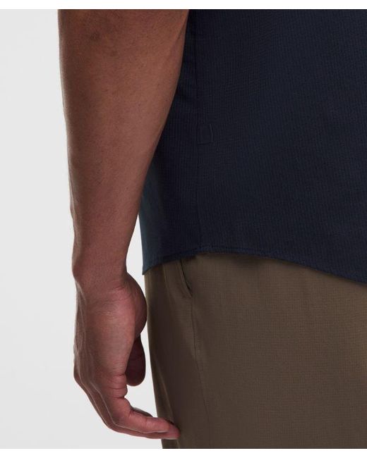lululemon athletica Blue Airing Easy Short-Sleeve Shirt for men
