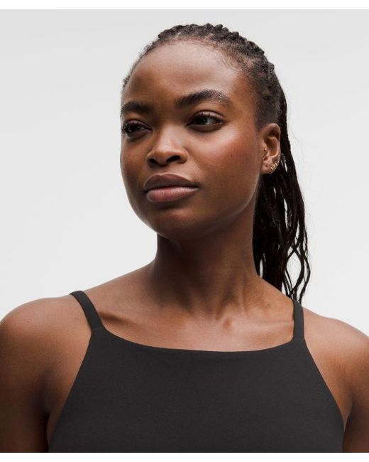 lululemon athletica Black – Focuser High-Neck Sports Bra Light Support, C/D Cup – – Size Large