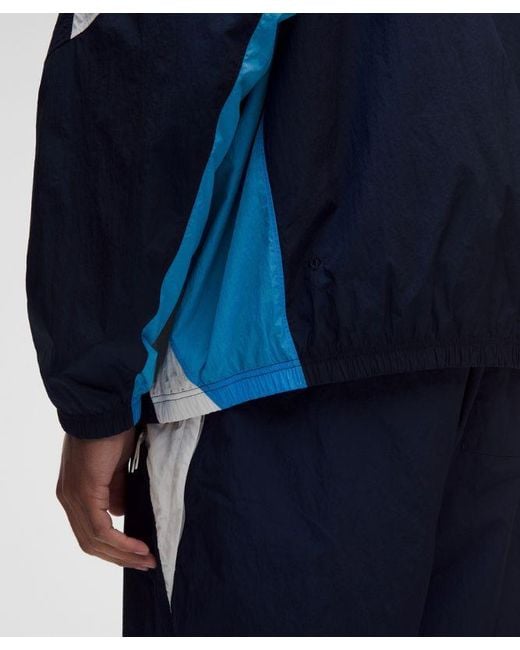 lululemon athletica Blue – Nylon Oversized Track Jacket – – Size Large for men