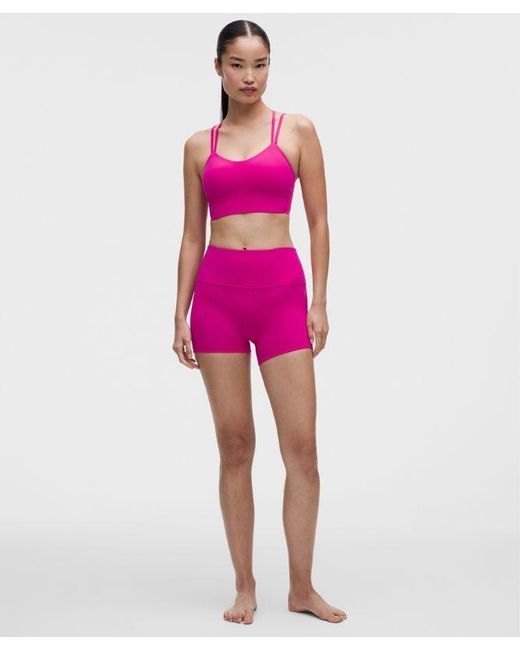 lululemon athletica Pink Like A Cloud Longline Bra