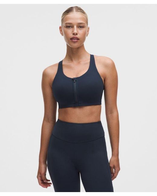 lululemon athletica White – Energy Zip-Front Sports Bra High-Support, B–G Cups – – Size 10