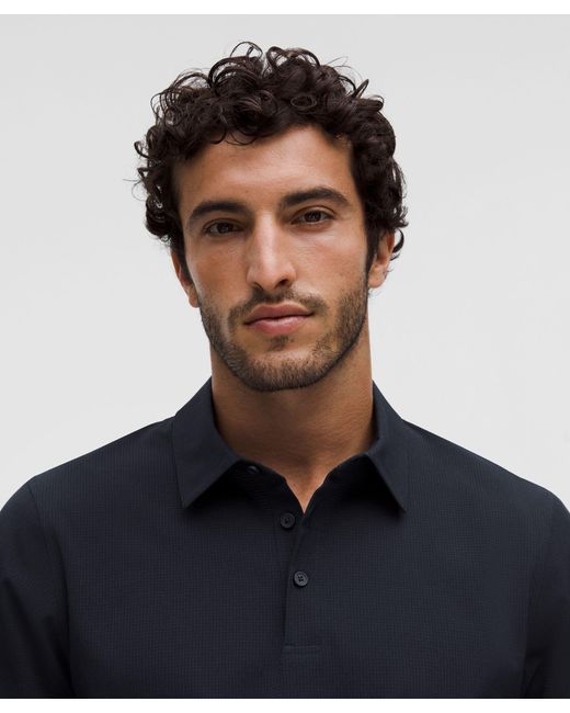 lululemon athletica Blue Wovenair Short-Sleeve Popover Shirt for men