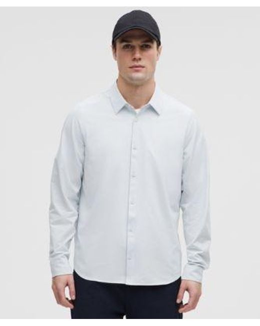 lululemon athletica White New Venture Long-Sleeve Shirt for men