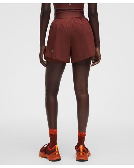 lululemon athletica Red License To Train Super-High-Rise Lined Short 3.5"