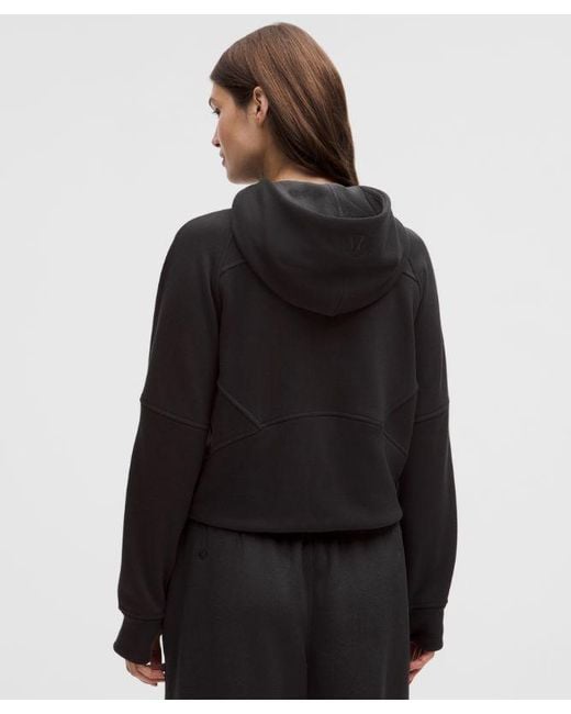 lululemon athletica Black – Scuba Oversized Full-Zip Hoodie Plush – – Size Medium/Large