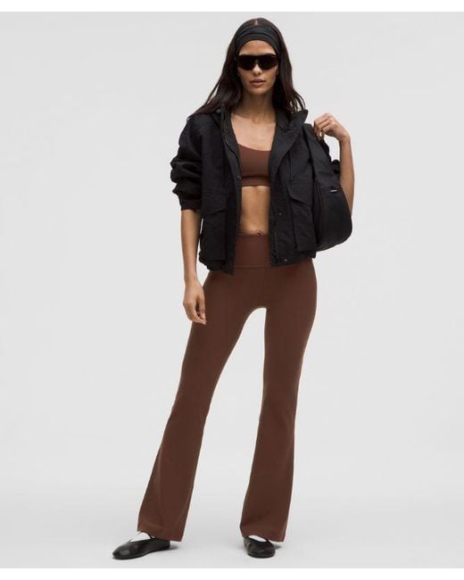 lululemon athletica Brown Groove Nulu Foldover-Waist Flared Pant