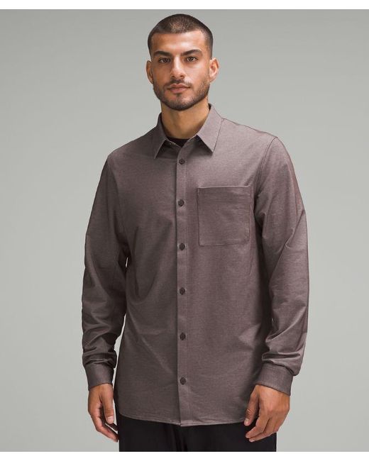 lululemon athletica Brown – Commission Long-Sleeve Shirt Oxford – / – for men