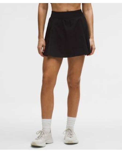 lululemon athletica Black A-Line Side-Pleat Tennis Skirt