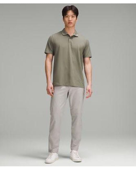 lululemon athletica Gray – Classic-Fit Pique Short-Sleeve Polo Shirt – – for men