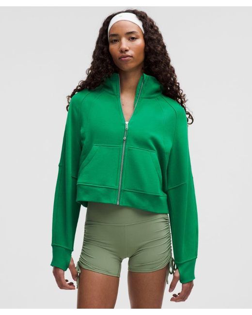 lululemon athletica Green – Scuba Oversized Full-Zip Hoodie – – Size 6