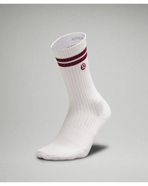 lululemon athletica White – Daily Stride Ribbed Comfort Crew Socks – – for men