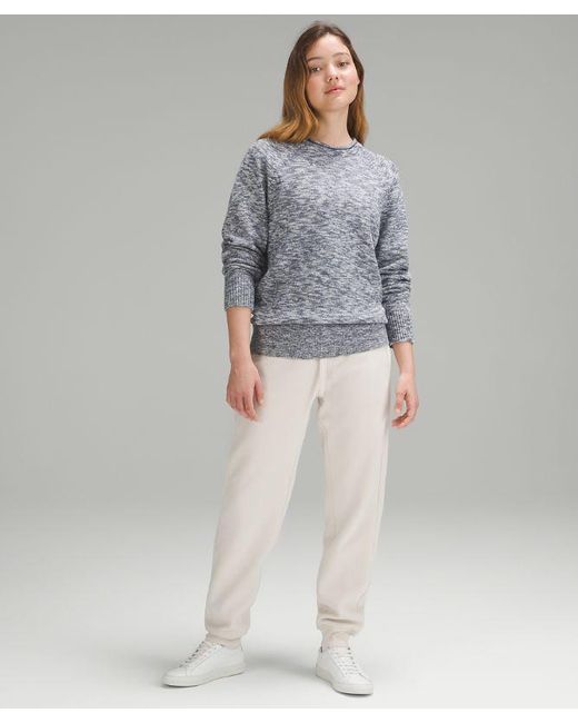 lululemon athletica Gray – Boxy Sweater – Cotton-Blend – / –