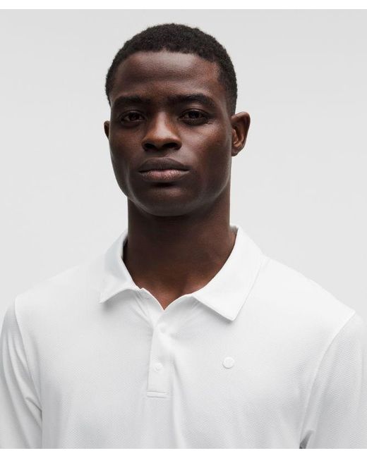 lululemon athletica Logo Sport Polo Short-sleeve - Color White - Size L for men