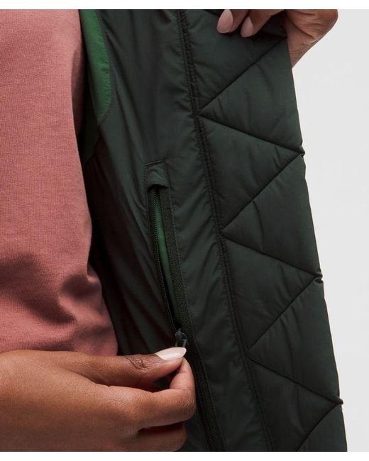lululemon athletica Green – Wunder Puff 600-Down-Fill Cropped Vest – – Size 14