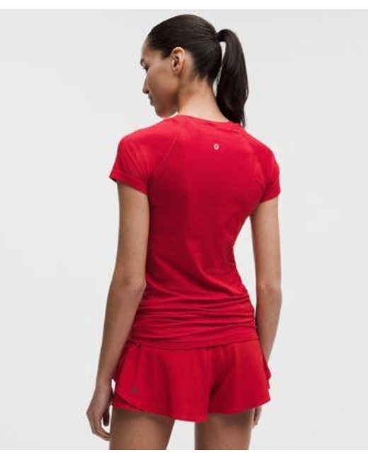 lululemon athletica Red – Swiftly Tech Short-Sleeve Shirt 2.0 Hip Length – – Size 16