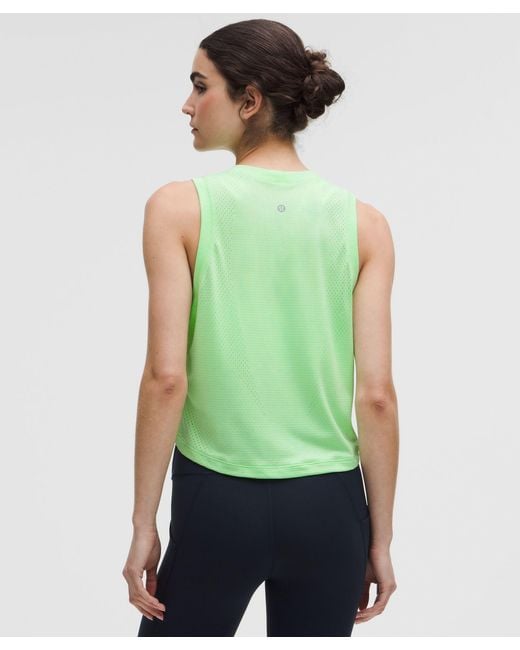 lululemon athletica Green Swiftly High-Low Cropped Tank Top