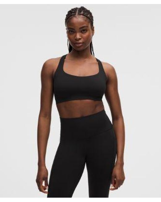 lululemon athletica Black – Flexyflex Strappy Yoga Sports Bra Light Support, D-Ddd Cups – – Size Large/Xl