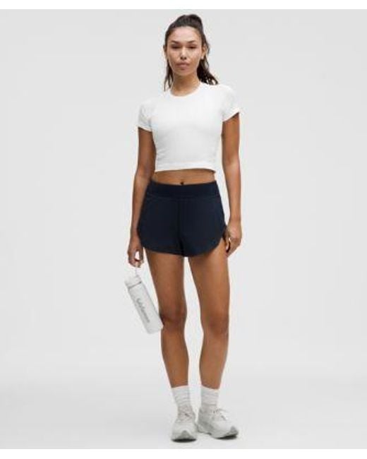 lululemon athletica White – Swiftly Tech Cropped Short-Sleeve Shirt 2.4 – – Size 4